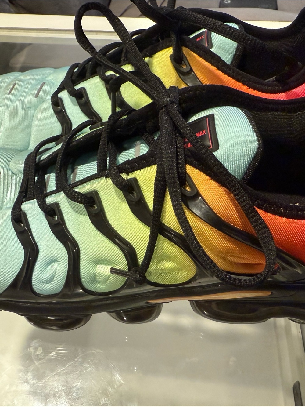 Nike Air VaporMax Plus Athletic Sneakers in Mint, Yellow & Orange